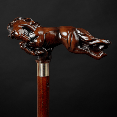 Horse Head Hand Carved Walking Cane Unique Designer Walking Stick