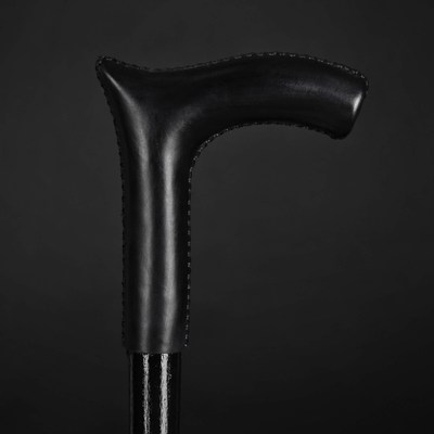 Leather Walking Canes for Men & Women Black - Handle Lether Walking Cane for Women Elegant