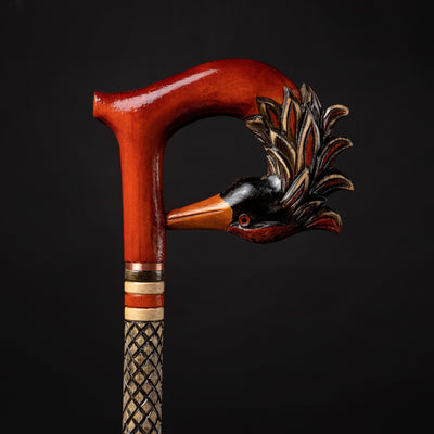 Phoenix Bird Walking Cane, Hand Crafted Walking Cane Animal