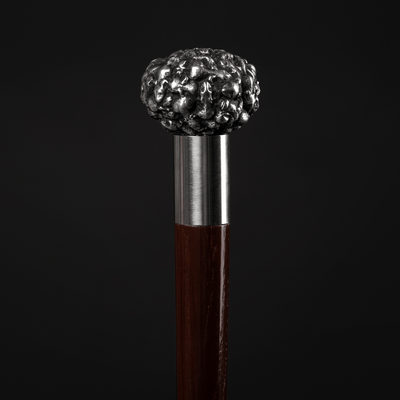 Silver Knob Handle Cane With Mice, Exclusive Design Walking Cane