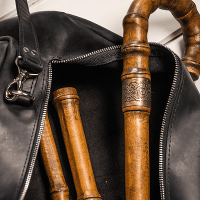 Travel Bag for Walking Stick Storage, Walking Cane Case Leather