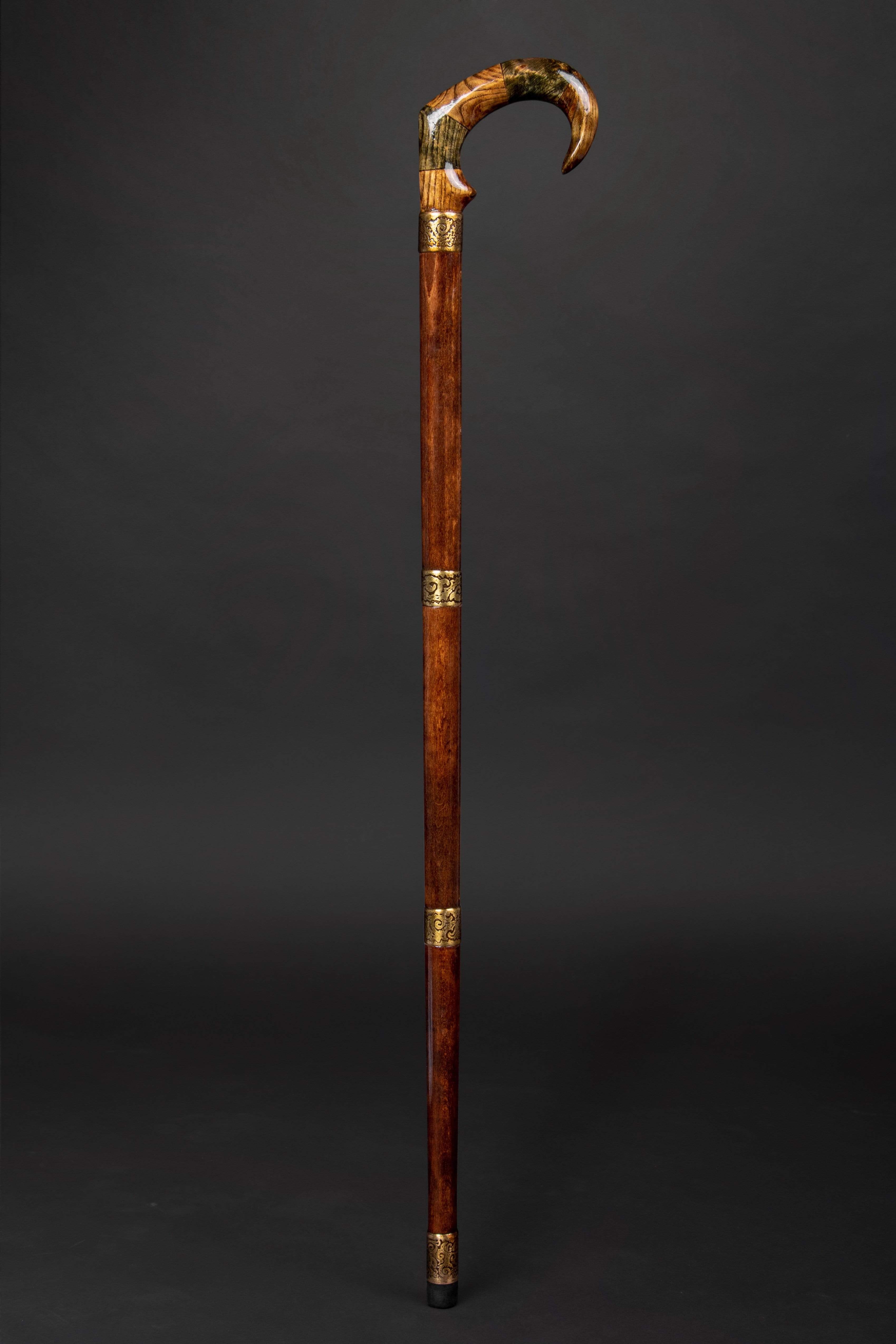 Travel Walking Cane Folding for Mens, Exotic Wood Species | ART WALKING ...