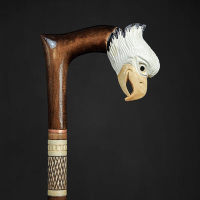 Walking cane for men hand carved