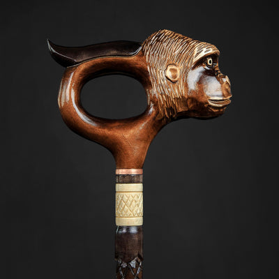 Walking Stick Cane Monkey Head British English Style
