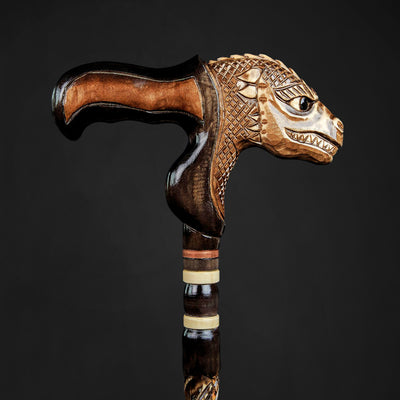 Fantasy Cane Lizard Head Walking Stick