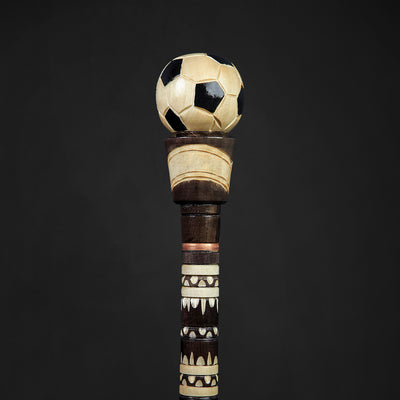 Football Walking Cane Hand Carved