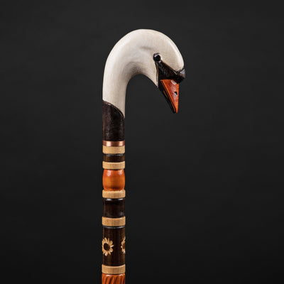 Wooden Swan Walking Stick, Swan Walking Cane