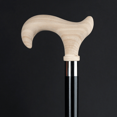 Wooden Walking Cane, Natural Derby Handle Walking Stick, Handmade