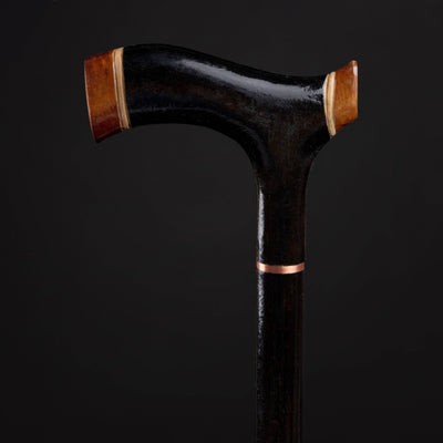 Wooden Walking Cane Vintage, Traditional Handle
