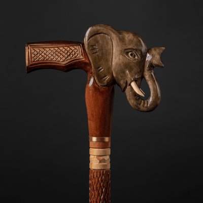 Wooden Walking Stick Elephant Designer Canes For Men and Women