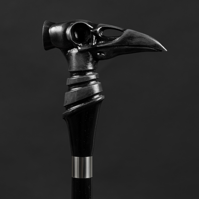 Crow Skull Walking Cane