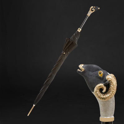 Unique Ram Umbrella, Fancy Umbrella For Men, Handmade - ART WALKING STICKS