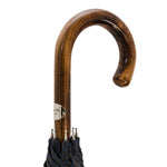 Classic Vintage Umbrella With Floral Rose Patterns And A Curved Wooden Handle 20792036 Classic Vintage Umbrella With Floral Rose Patterns And A Curved Wooden Handle 20792036